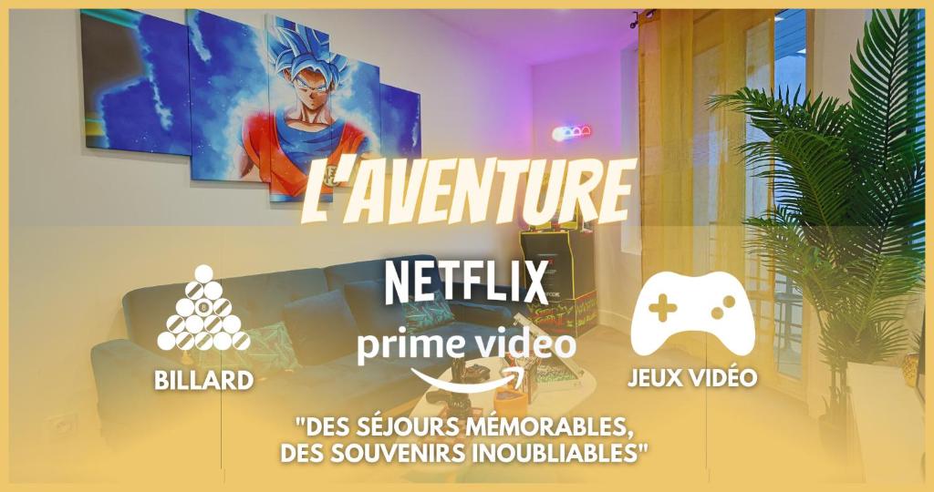 L'AVENTURE - Borne d'Arcade, Billard, Jeux vidéo, Fibre Optique, Gare Chateaucreux