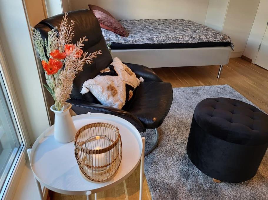 One-room dorm with kitchenette, bath, bed 140x200