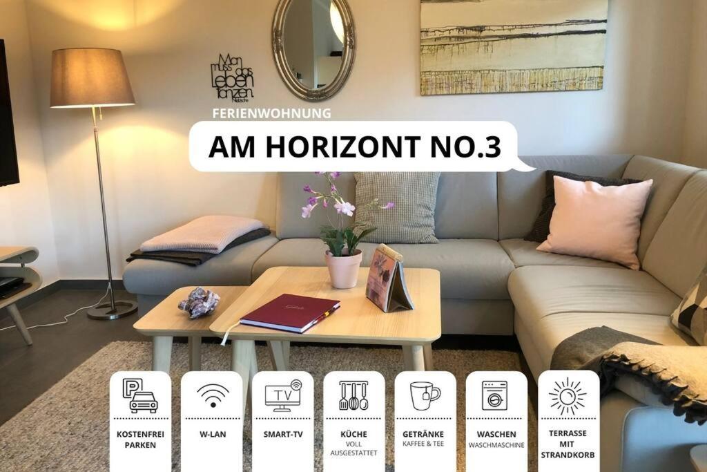 Am Horizont No 3 Fewo für 4 Pers mit 2 Schlafzimmern und Garten mit Strandkorb und BBQ- Grill